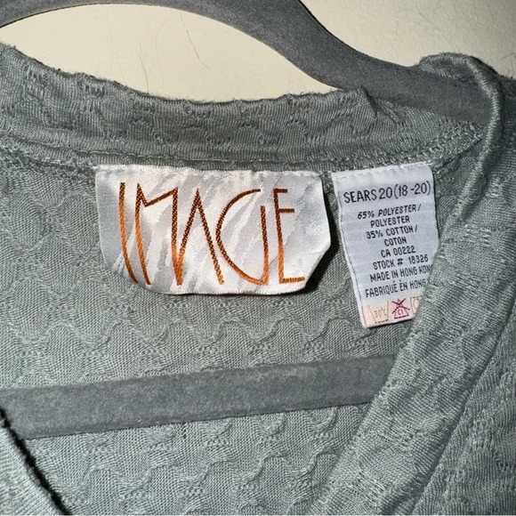 Women’s Image By Sears Vintage 90’s Long Sleeve  Top with Flower Buttons Size 20 - Picture 4 of 16